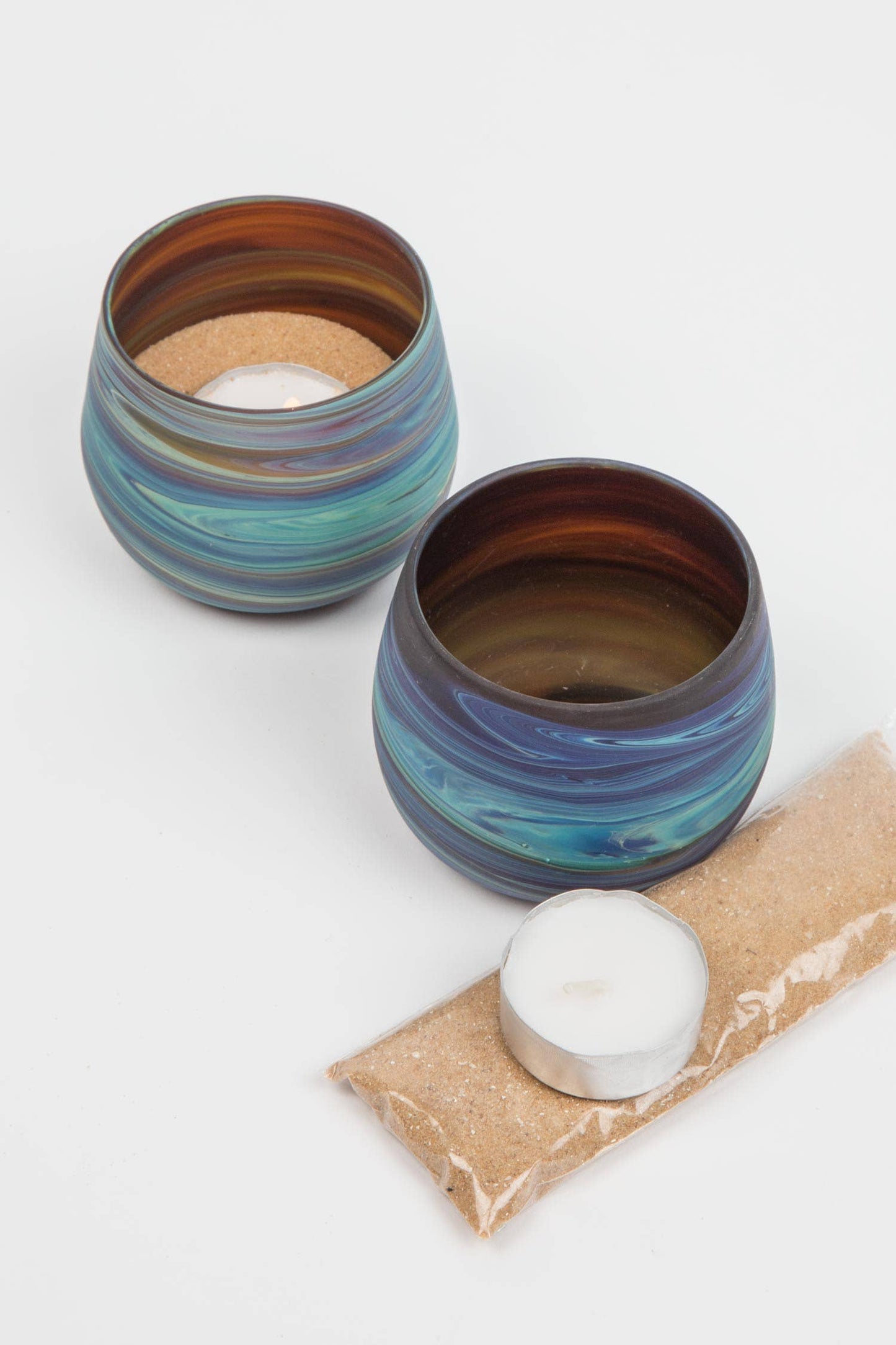 Ten Thousand Villages - Phoenician Glass Candleholder