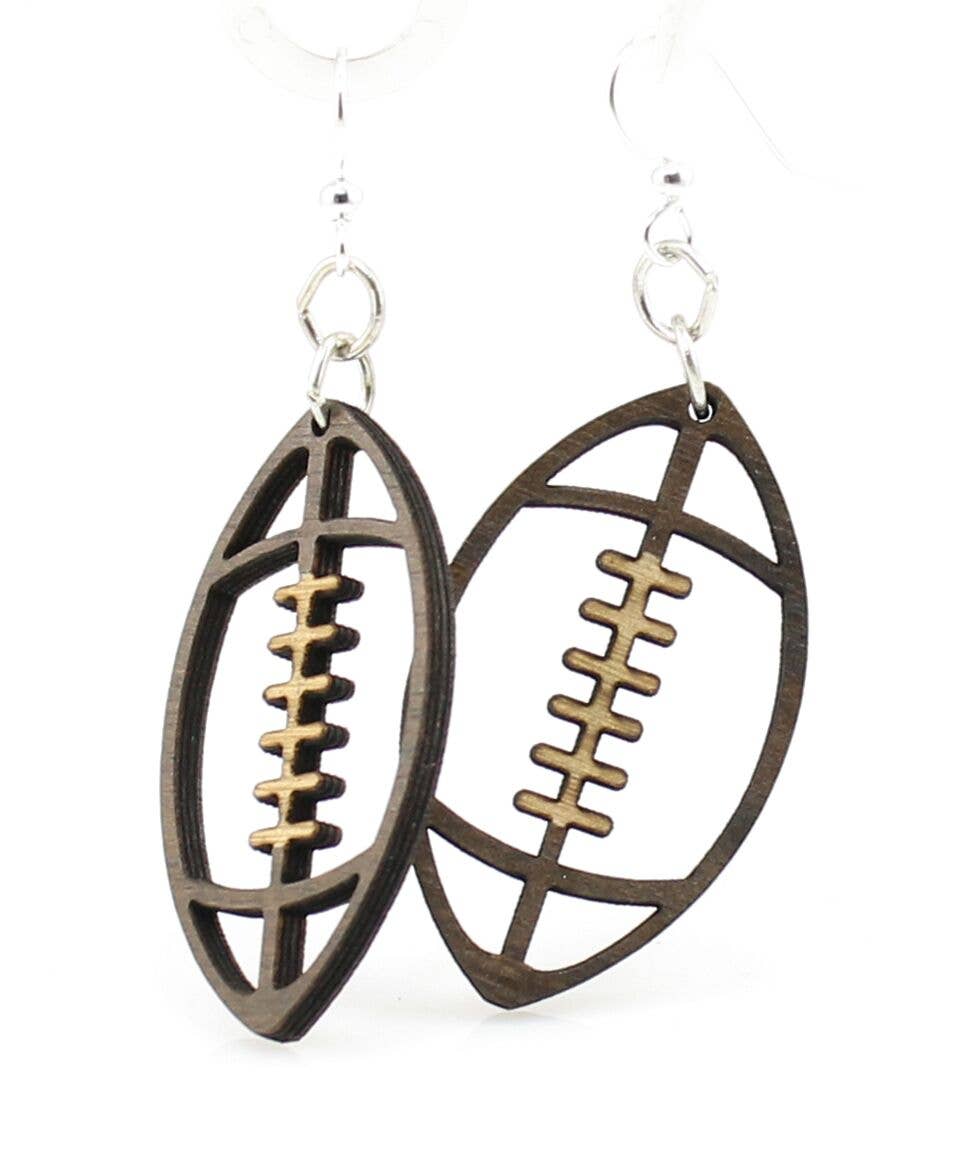 Green Tree Jewelry - Footballs Earrings