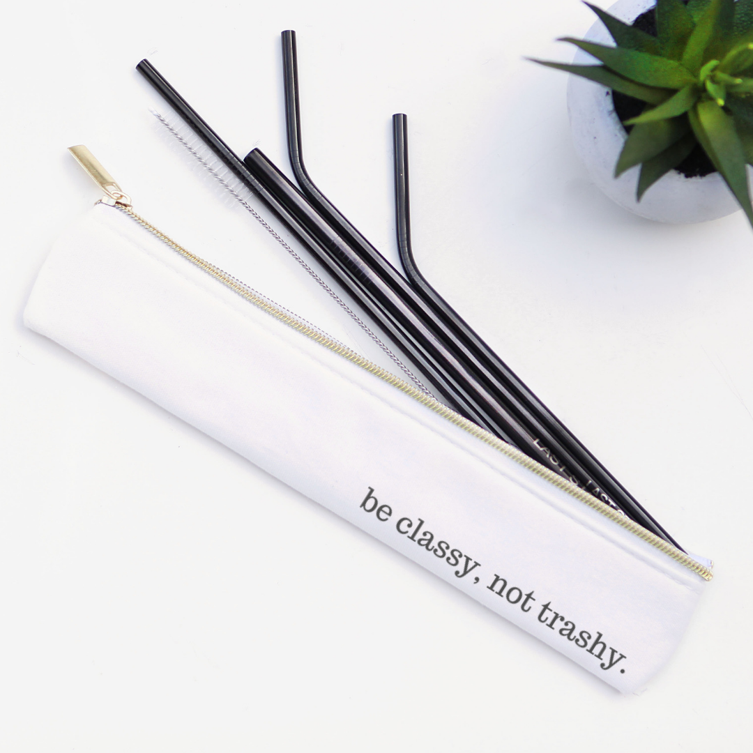 Be Classy: Stainless Steel Metal Straw Set
