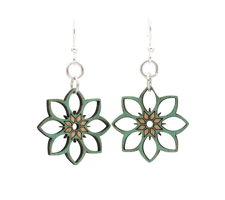 Green Tree Jewelry - Rue Flower Blossom Earrings