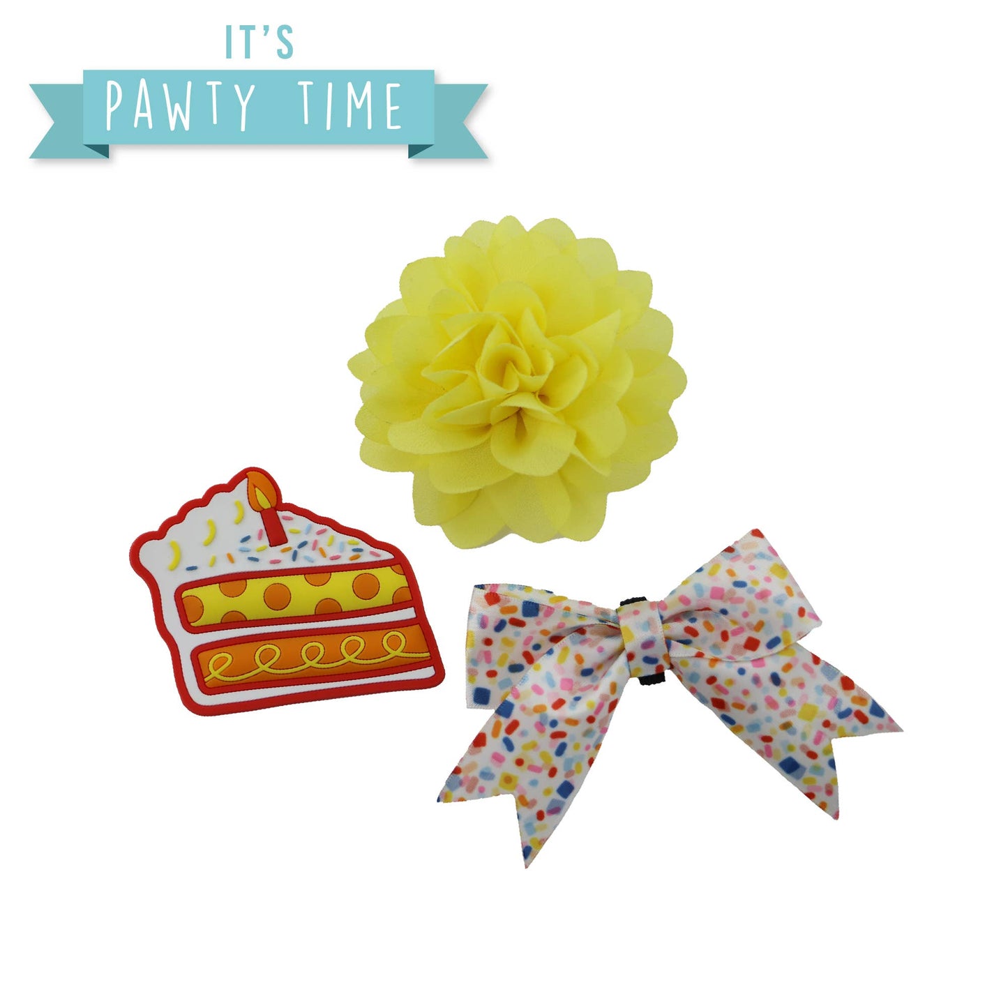 Ancol Pawty Stripe Present Dog Collar Accessory Set