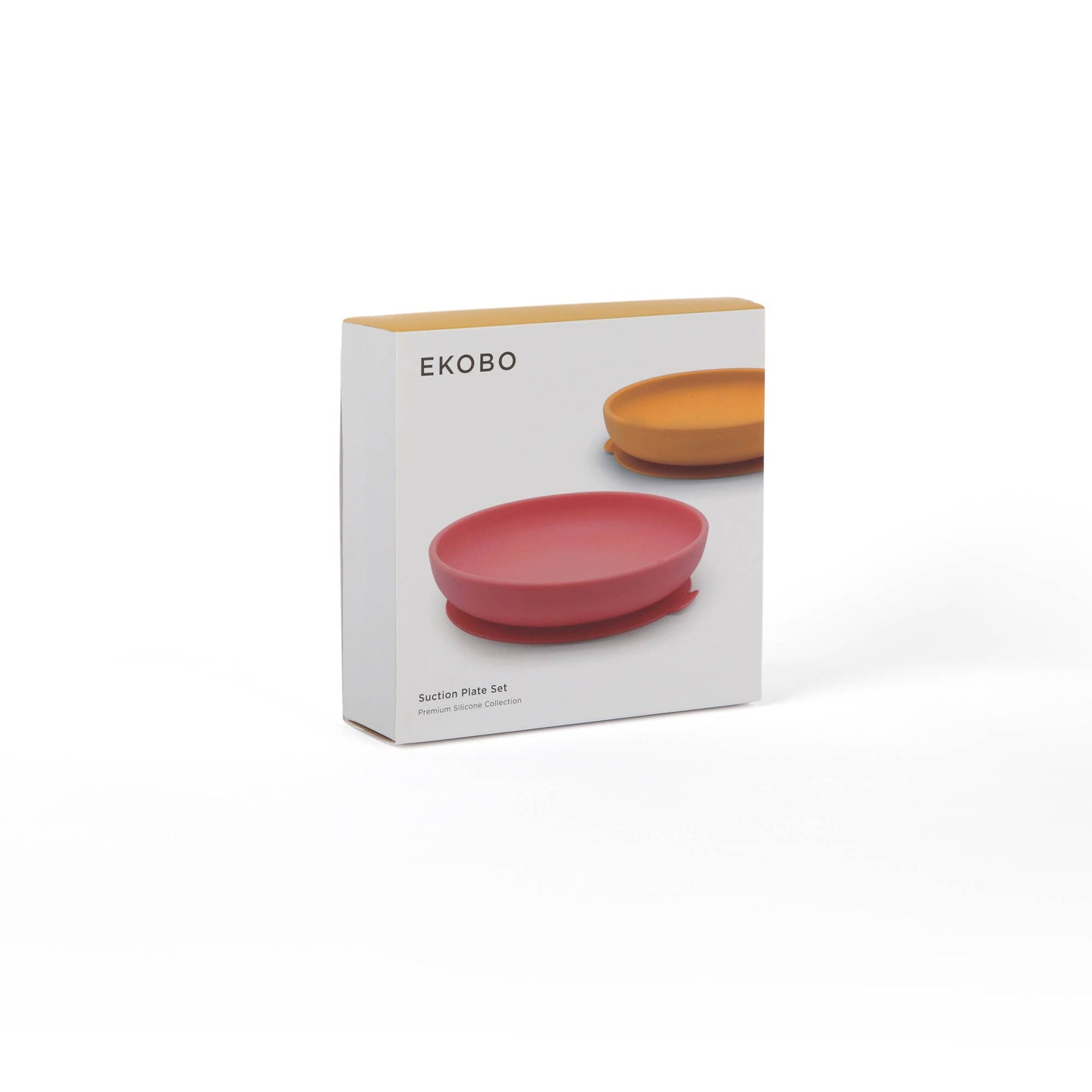 Silicone Suction Baby Plate Set - Coral / Mimosa