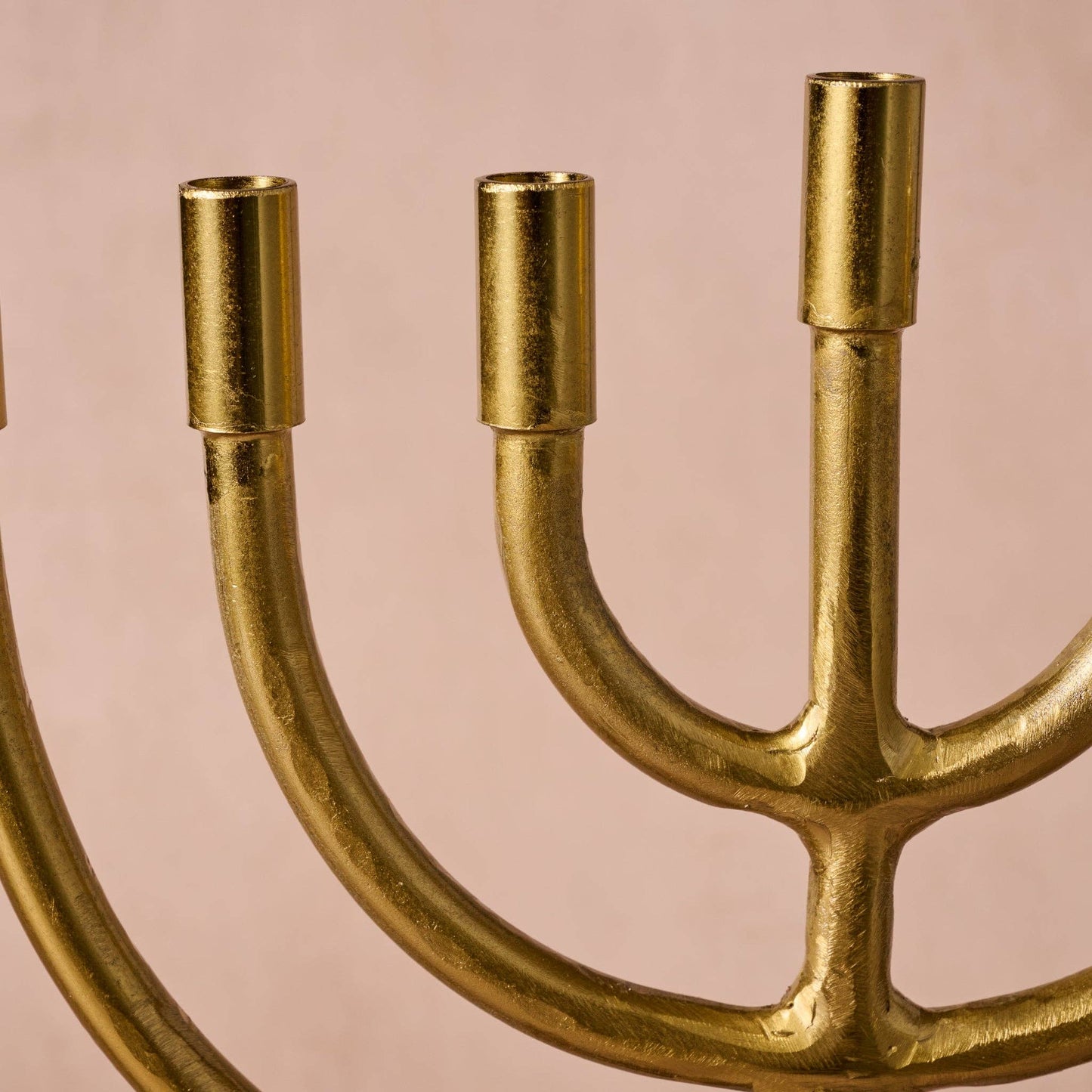 Ten Thousand Villages - Jyoti Brass Horn Menorah