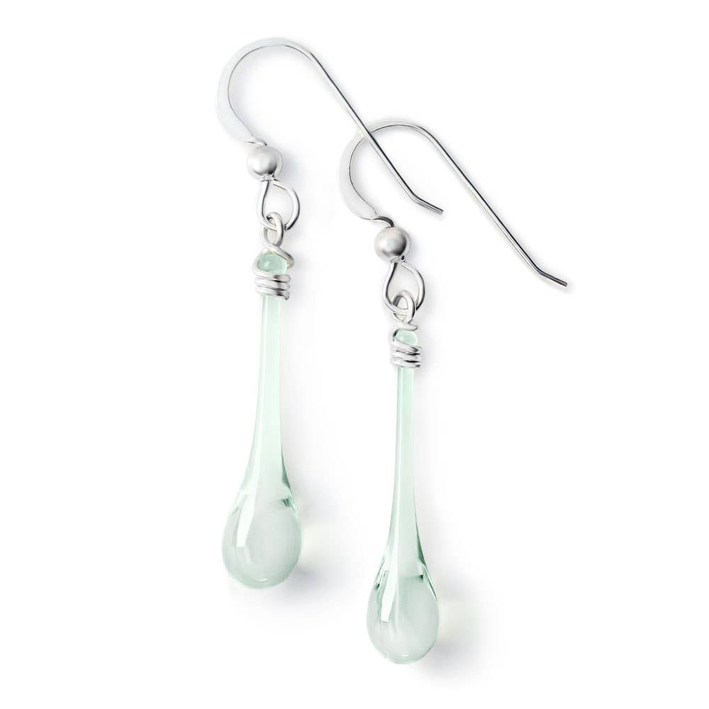 Sundrop Jewelry - Solaris Glass Teardrop Earrings - Recycled Glass Colors