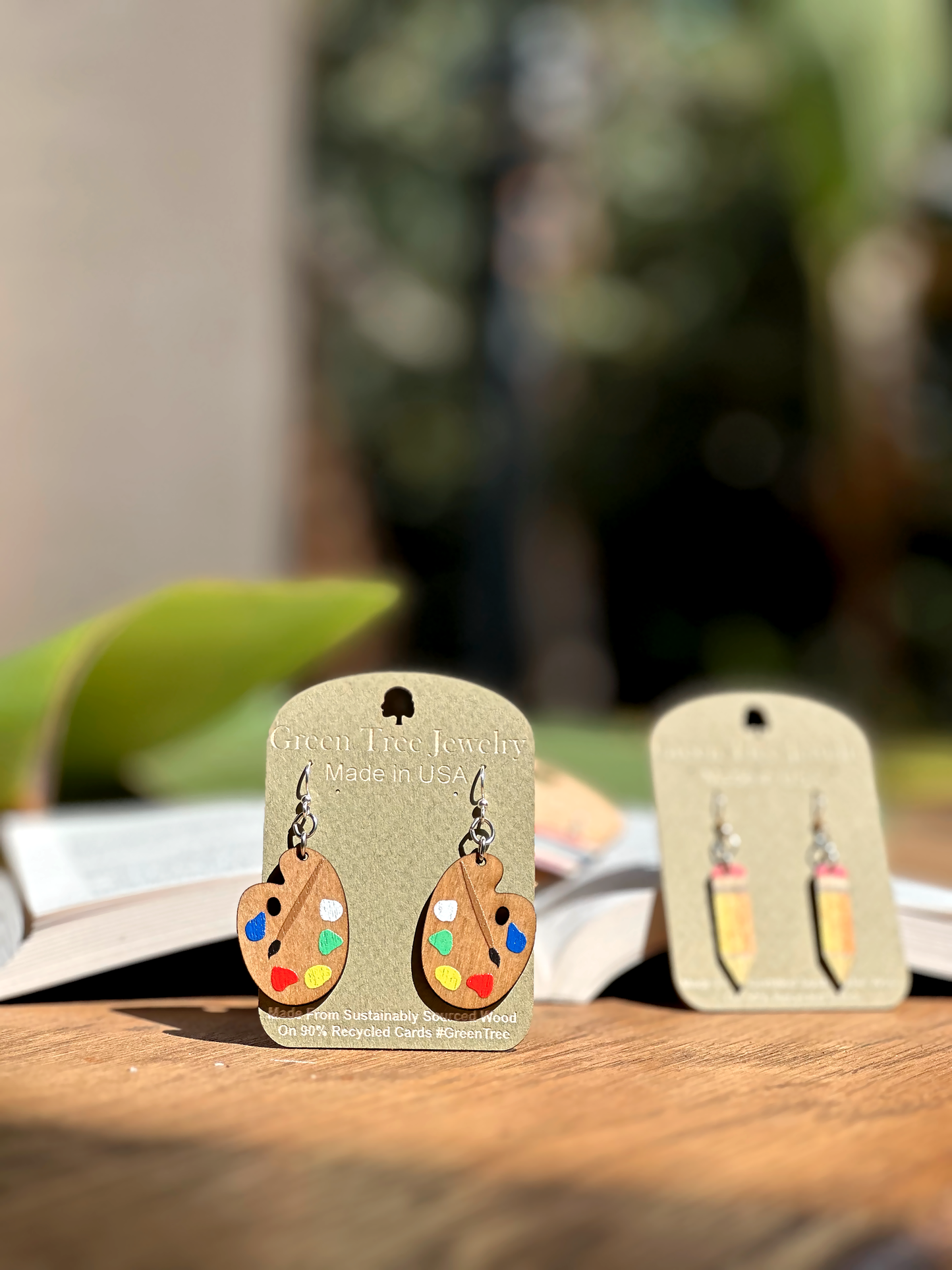 Green Tree Jewelry - Painter Palette Earrings
