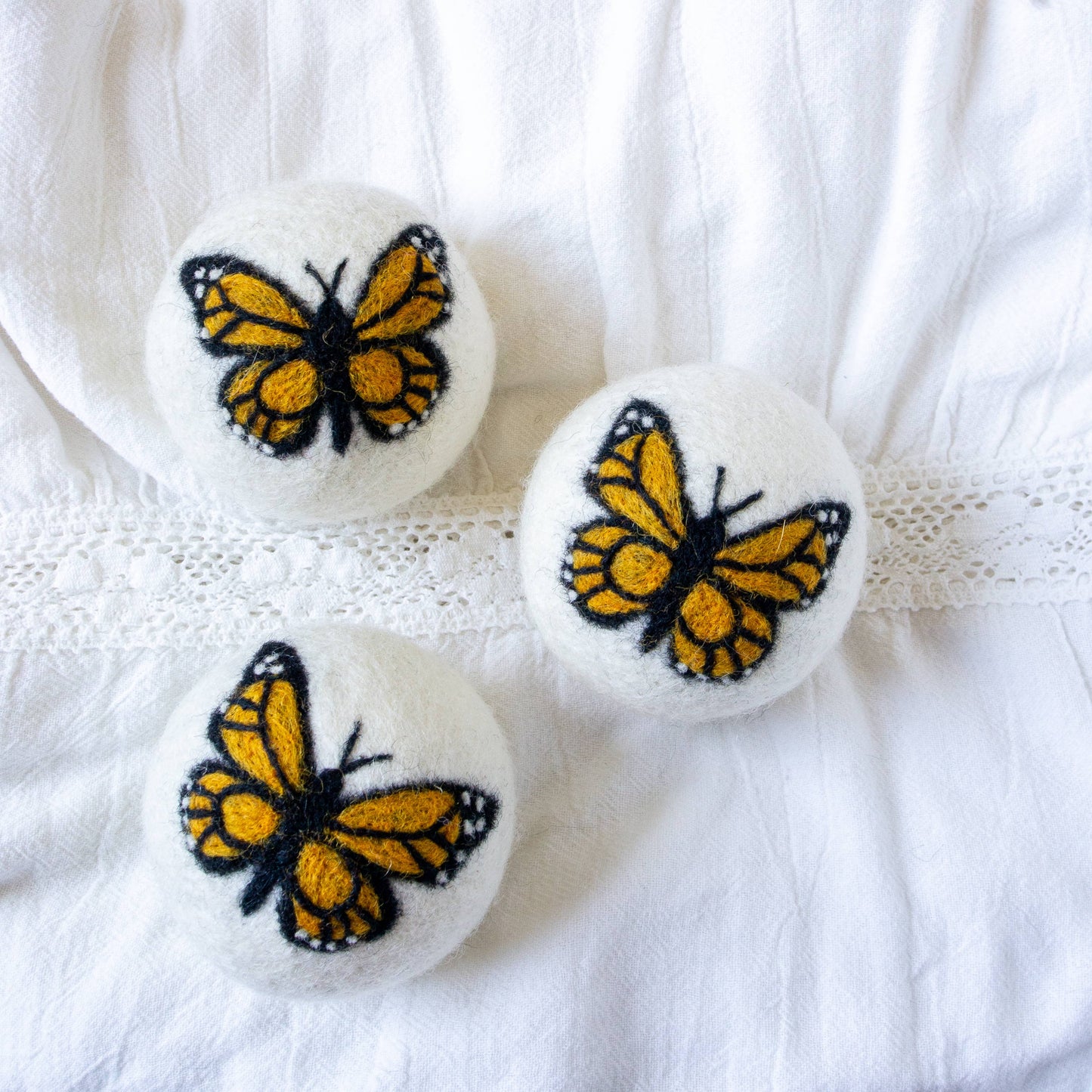 Friendsheep - Monarch Butterfly Eco Wool Dryer Balls
