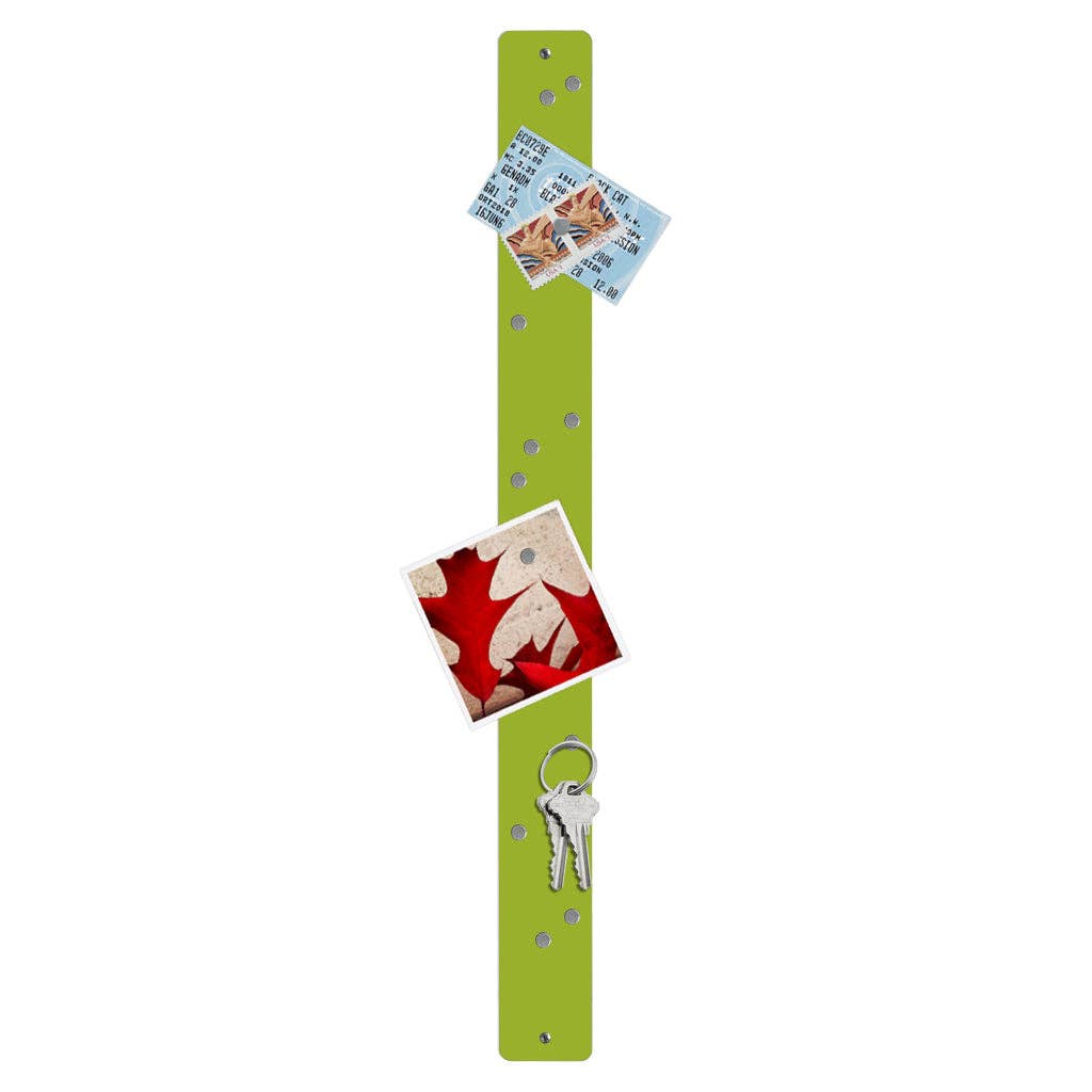 Large magnetic strip bulletin board