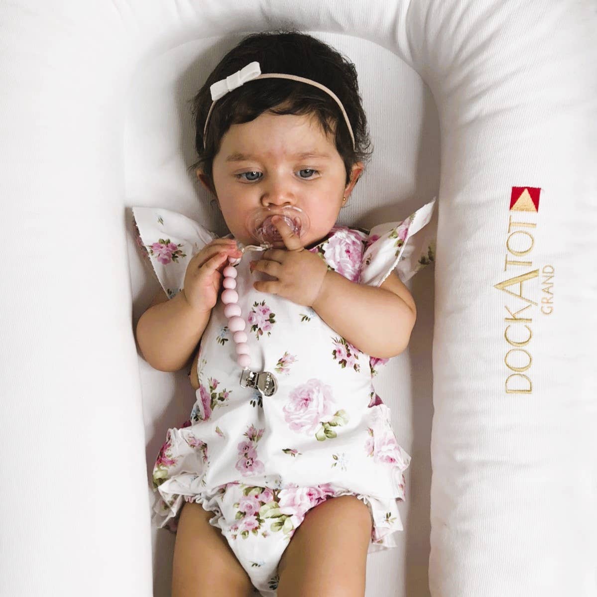 Ali+Oli - Ali+Oli Silicone Pacifier Clip (Pink)