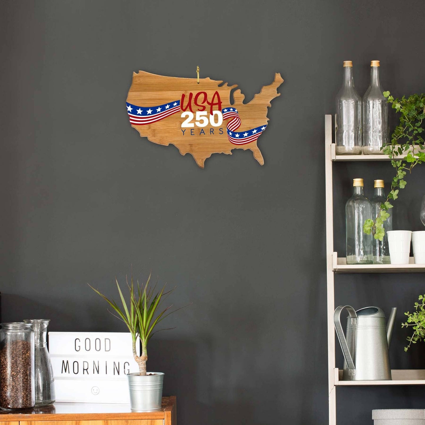 USA 250th Anniversary USA Bamboo Charcuterie Board