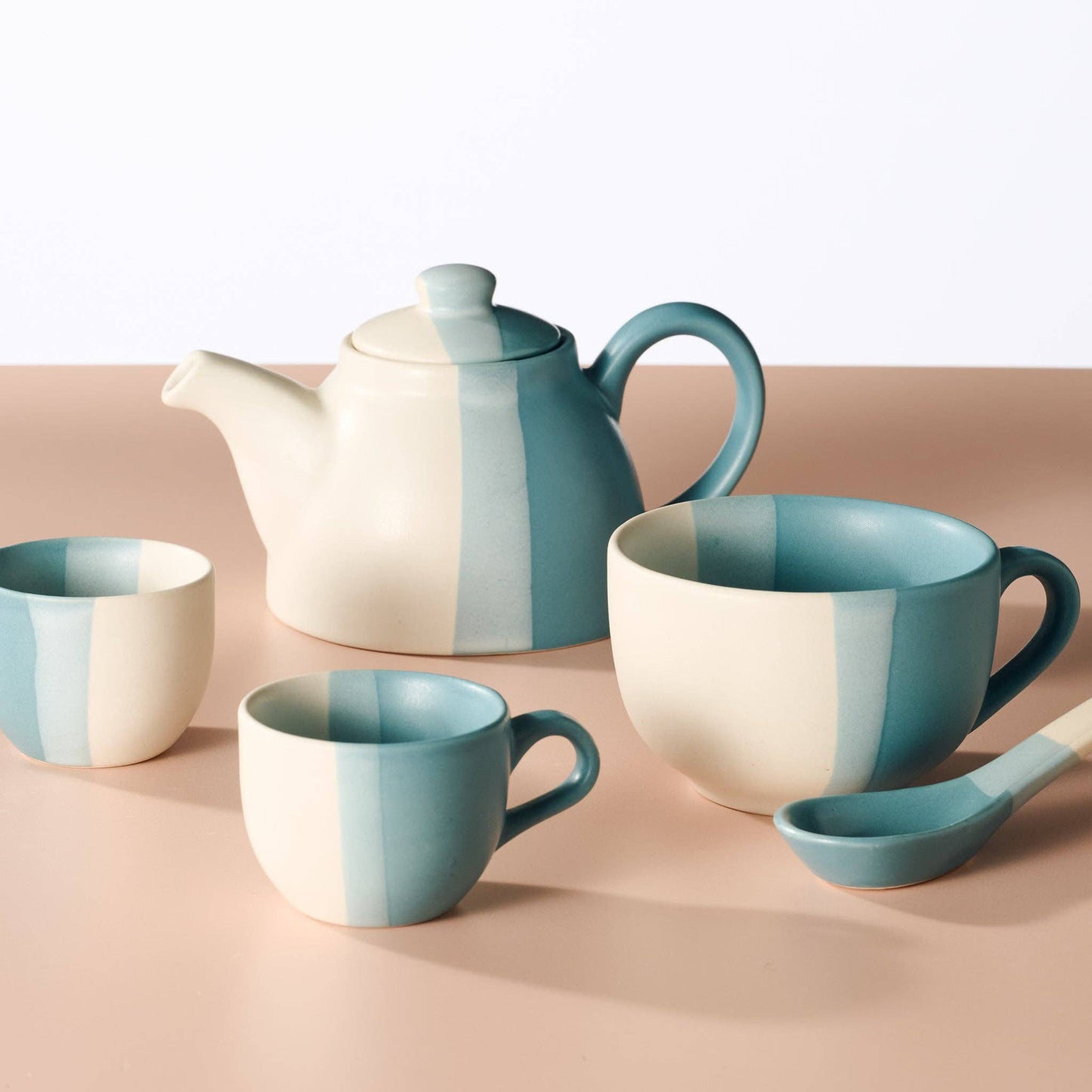 Ten Thousand Villages - Pheeka Striped Jumbo Mug with Spoon