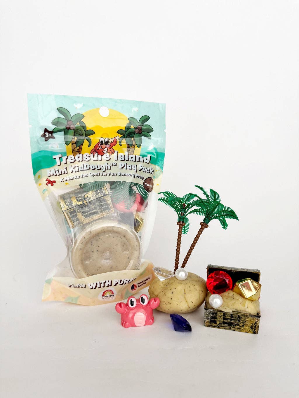 Earth Grown KidDoughs (KidDoughs by EGKD) - Treasure Island Mini Play Pack