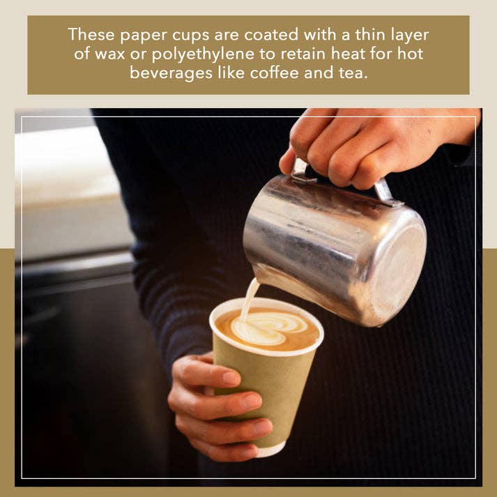 Three Leaf Products - Three Leaf 12 Oz. Paper Hot Cups, 500 Ct.