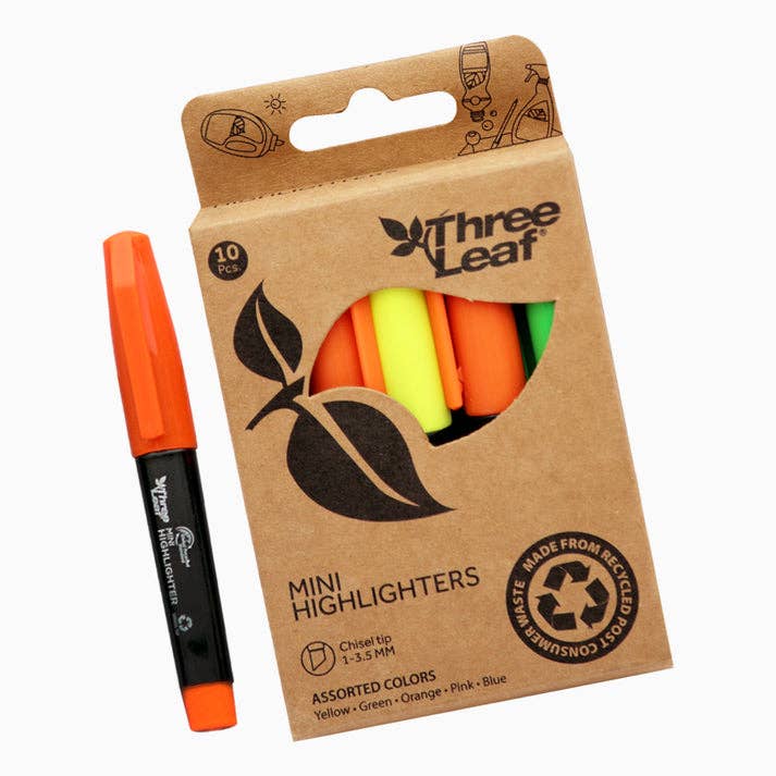Mini Highlighter 10 - Pack of Assorted Colors Set