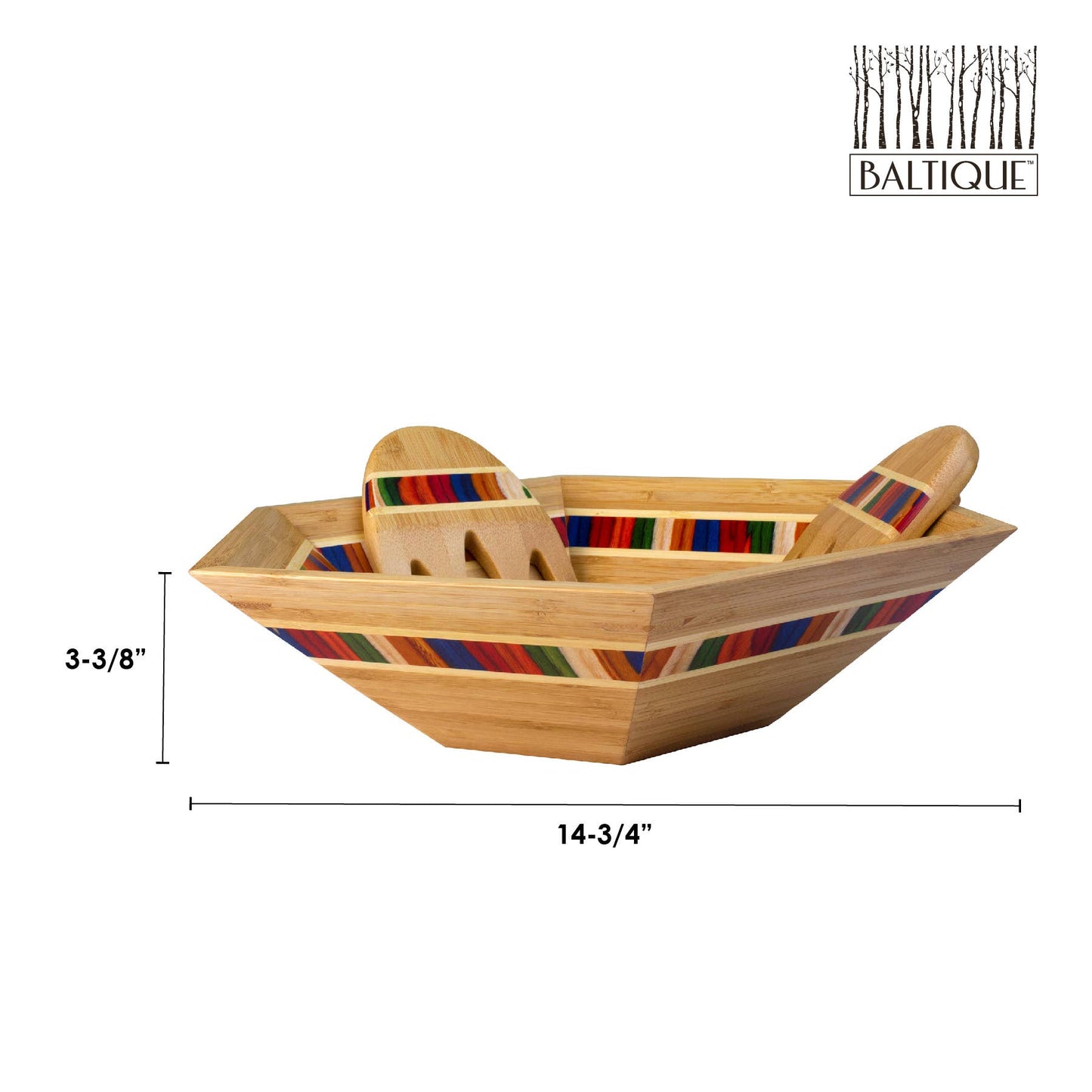 Totally Bamboo - Baltique® Marrakesh Collection Salad Bowl with Salad Hands