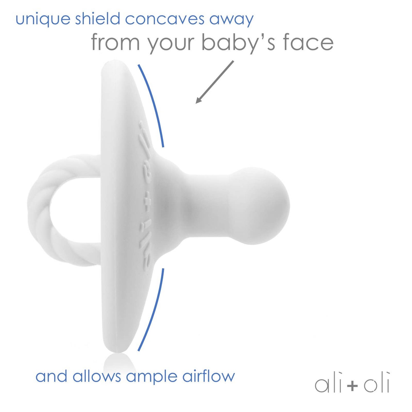 Ali+Oli - Pacifier Set Round (Grey & Sage)