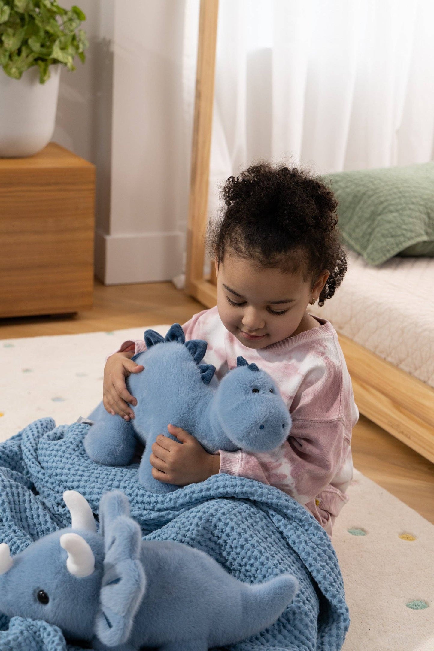 Coco Village - Dino Plush Toy - Blue Triceratop