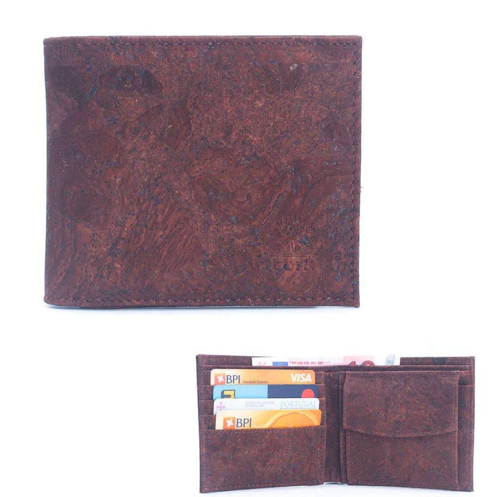 Meninas Bonitas Cork - Brown Cork Men's Wallet with Box Packaging BAG-2254