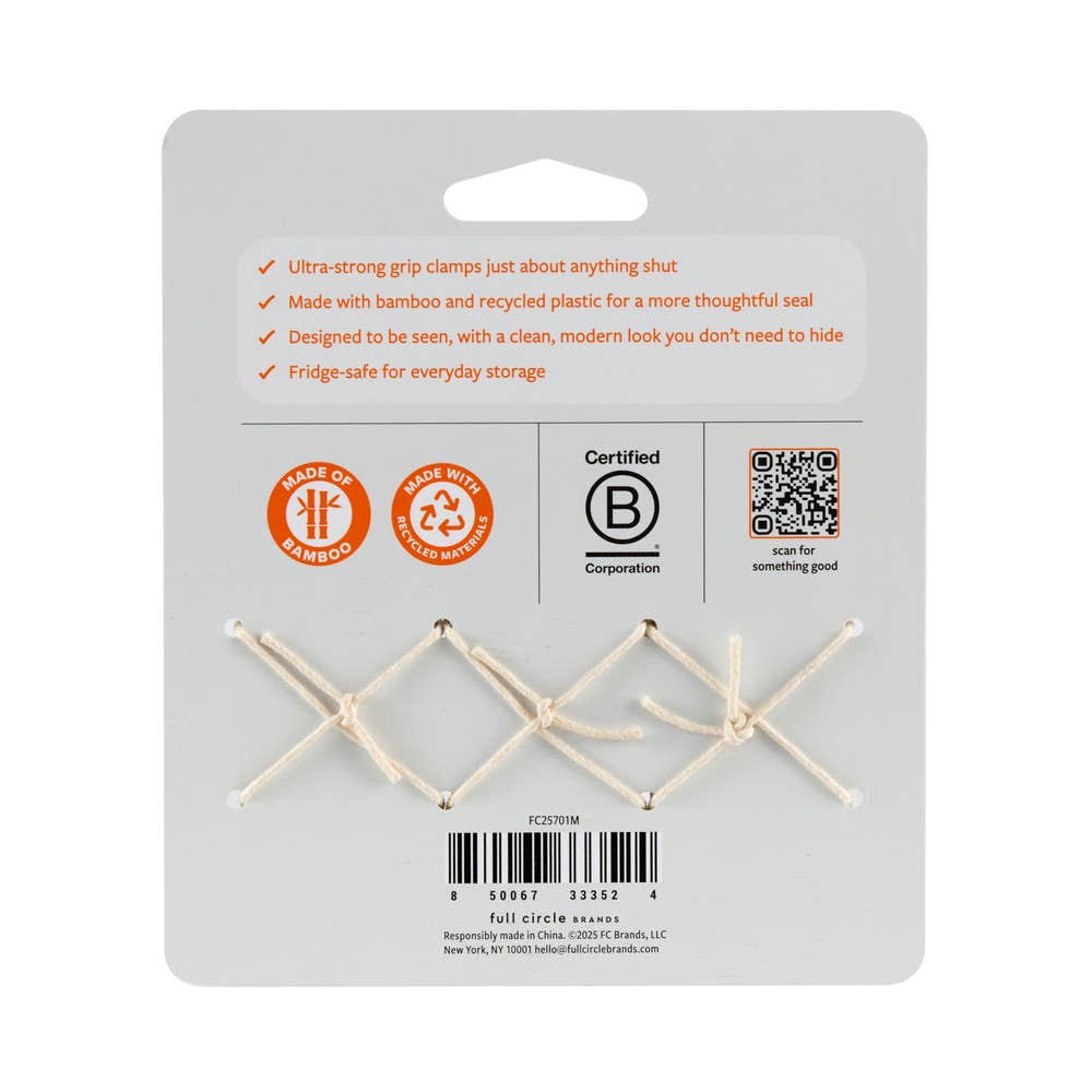 Full Circle Home - Bamboo Bag Clips (3-Pack)