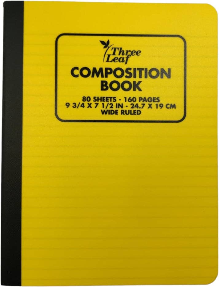 Poly Cover Composition Notebook, Wide Ruled