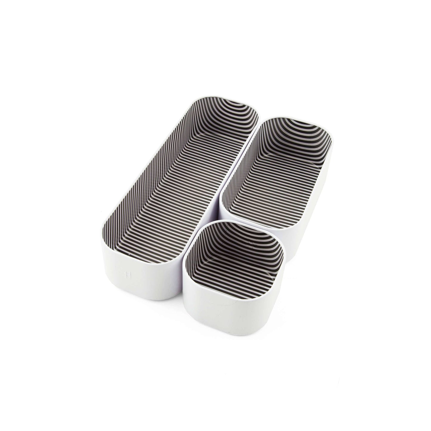Metal stacking bins + drawer organizers sets of 3 small 2"