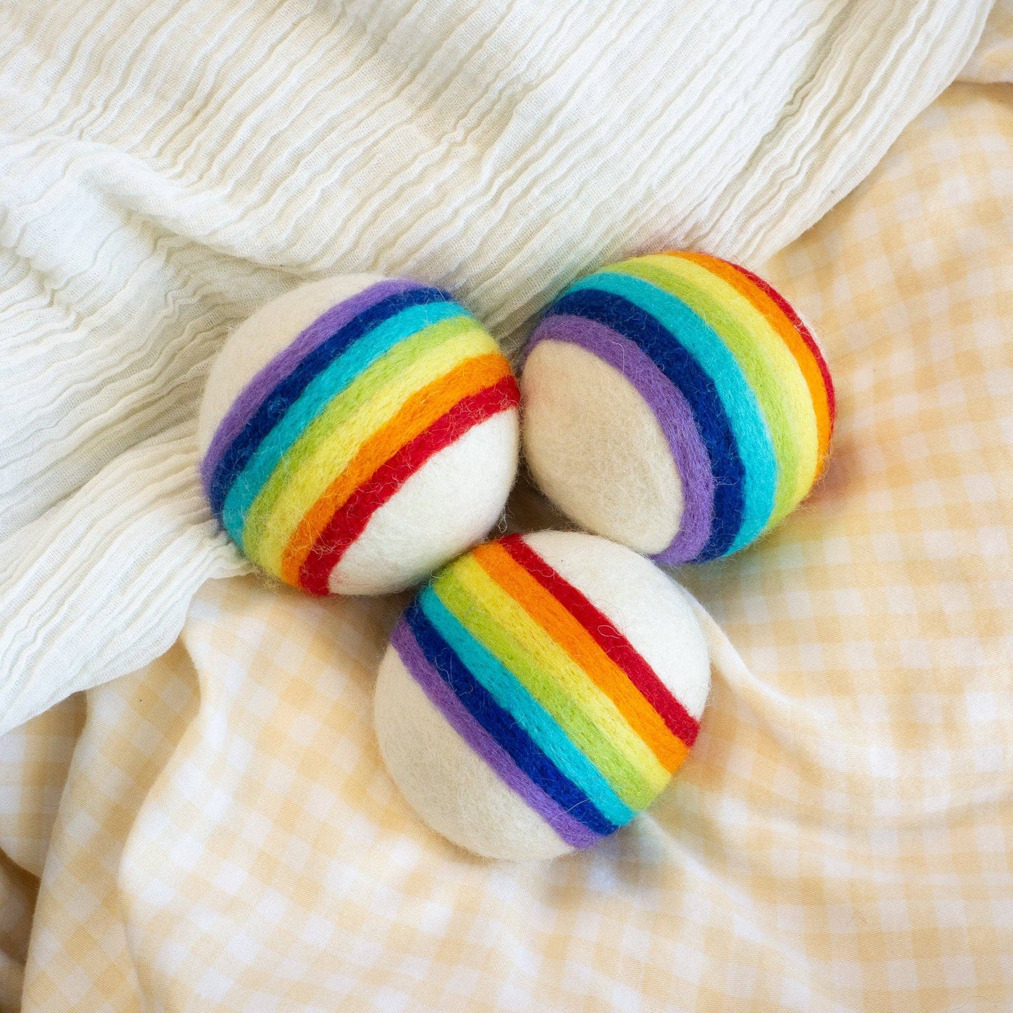 Friendsheep - Classic Rainbow Eco Wool Dryer Ball - Set of 3