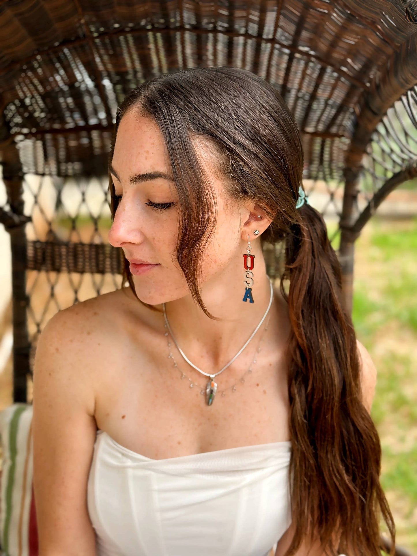 Green Tree Jewelry - USA Earrings