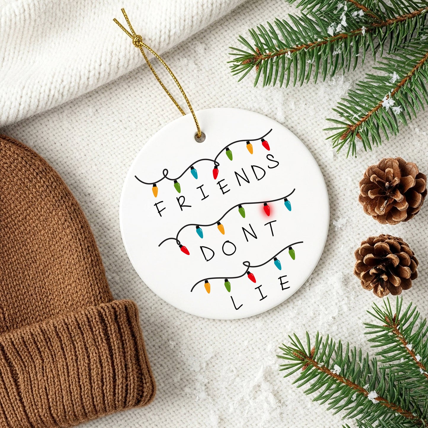 Love You a Latte Shop - Friends Dont Lie Christmas Lights ornament