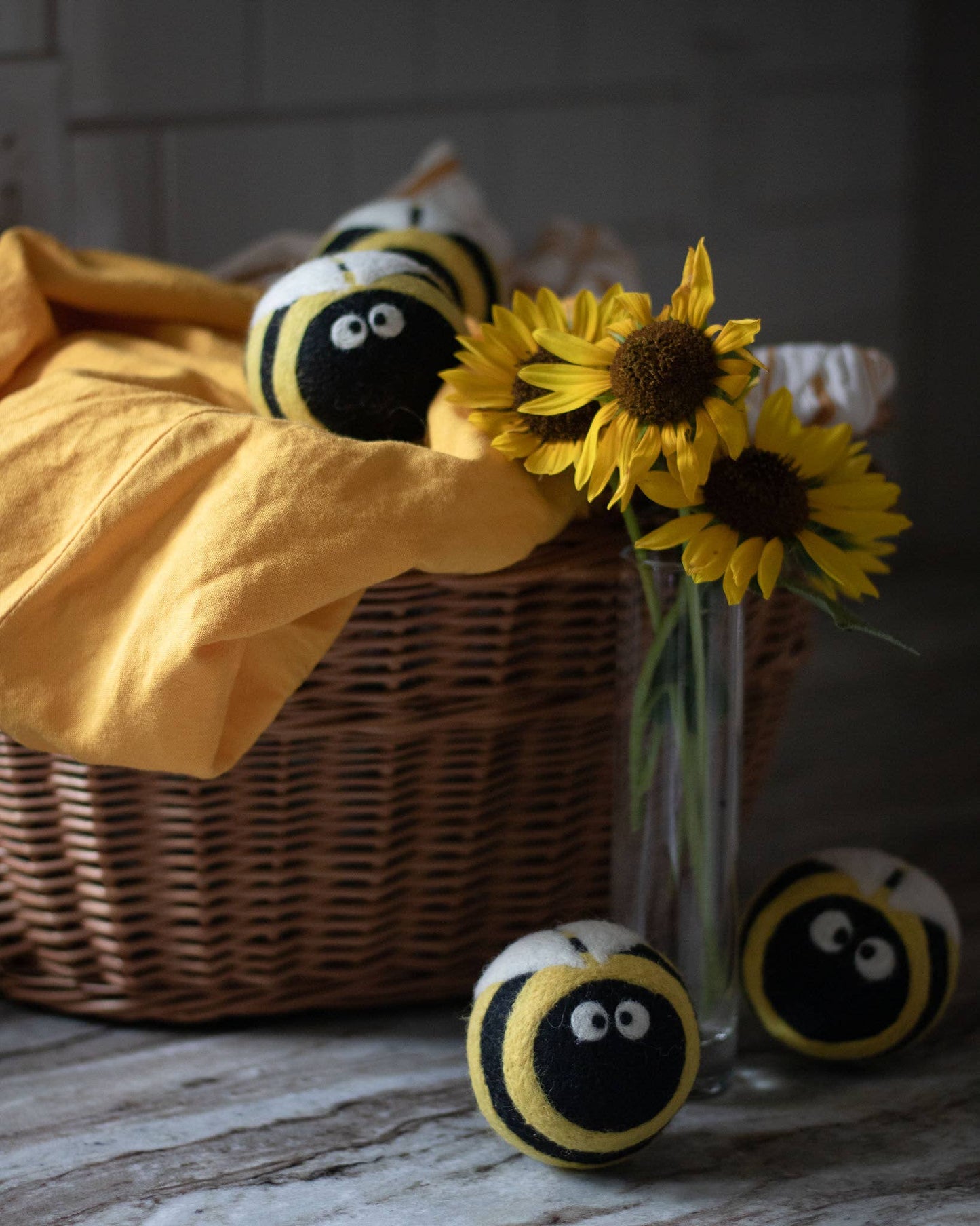 Bee Trio Eco Wool Dryer Balls - Set of 3