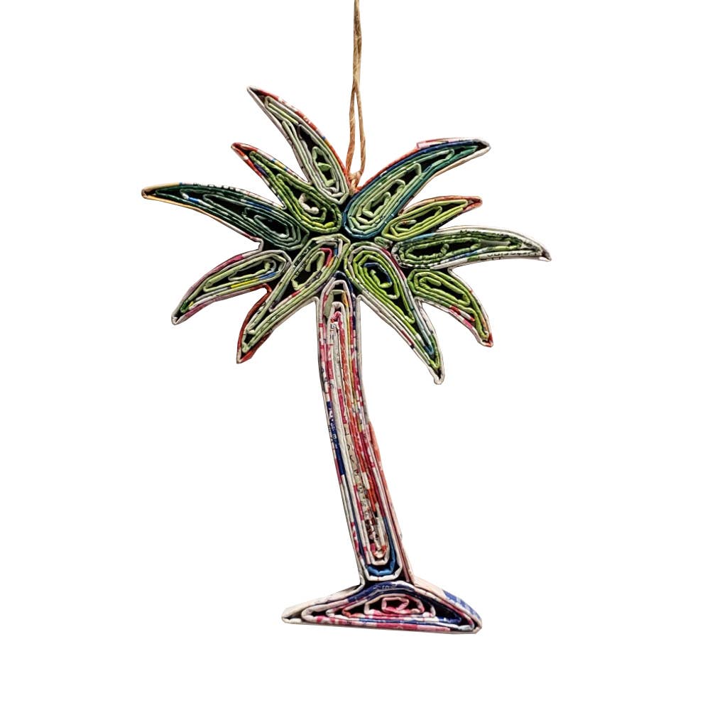 The Upcycled Paper Company - Palm Tree Ornament - Recycled Paper