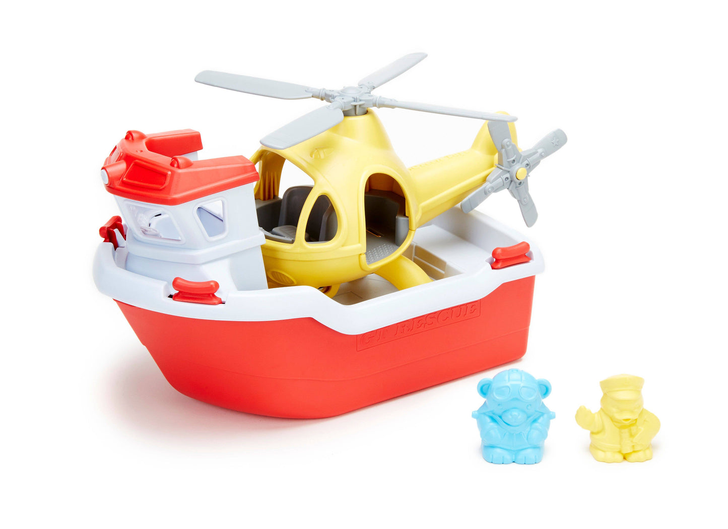 Green Toys - Rescue Boat & Helicopter