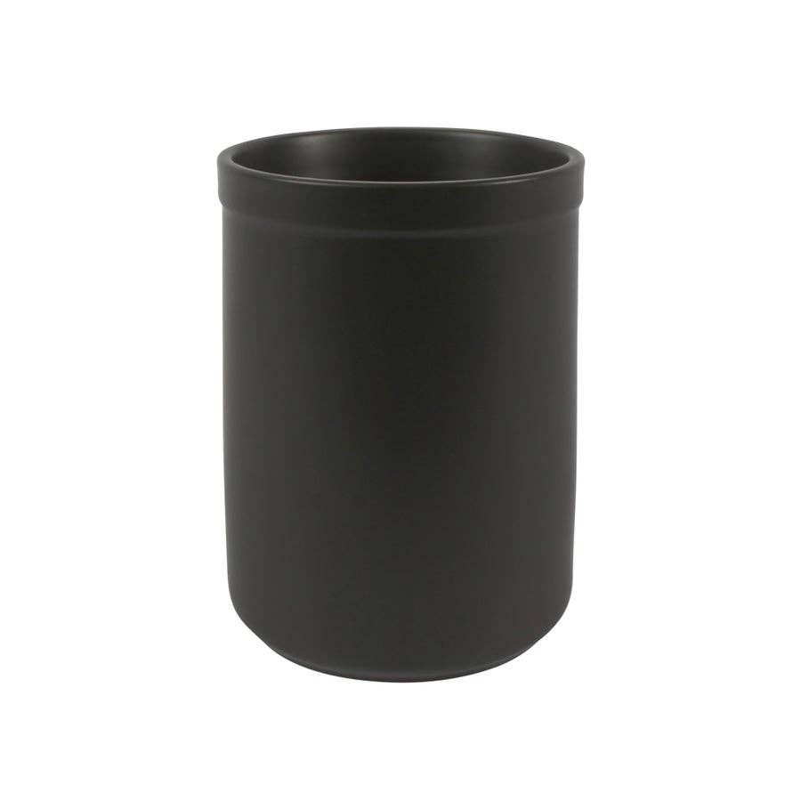 Stoneware Utensil Holder Black
