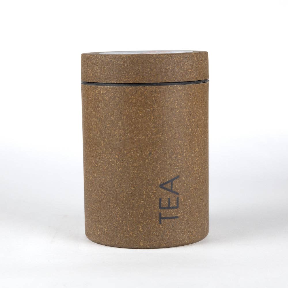 Loopy Products - Sustainable Bamboo Small Tea Canister Sand Color 24 Ounces