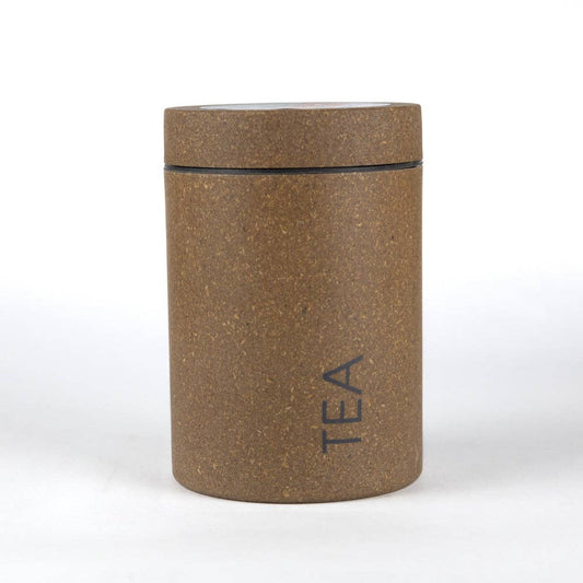Loopy Products - Sustainable Bamboo Small Tea Canister Sand Color 24 Ounces