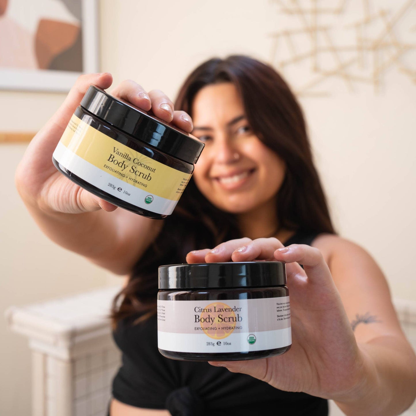 Organic Sugar Body Scrub 10oz (2 Scent Options)
