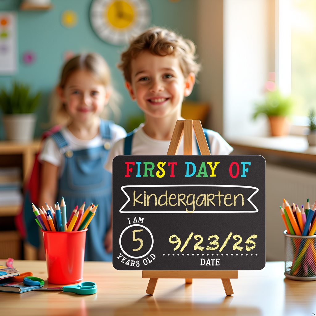 First And Last Day of School Photo Sharing Chalkboard Signs