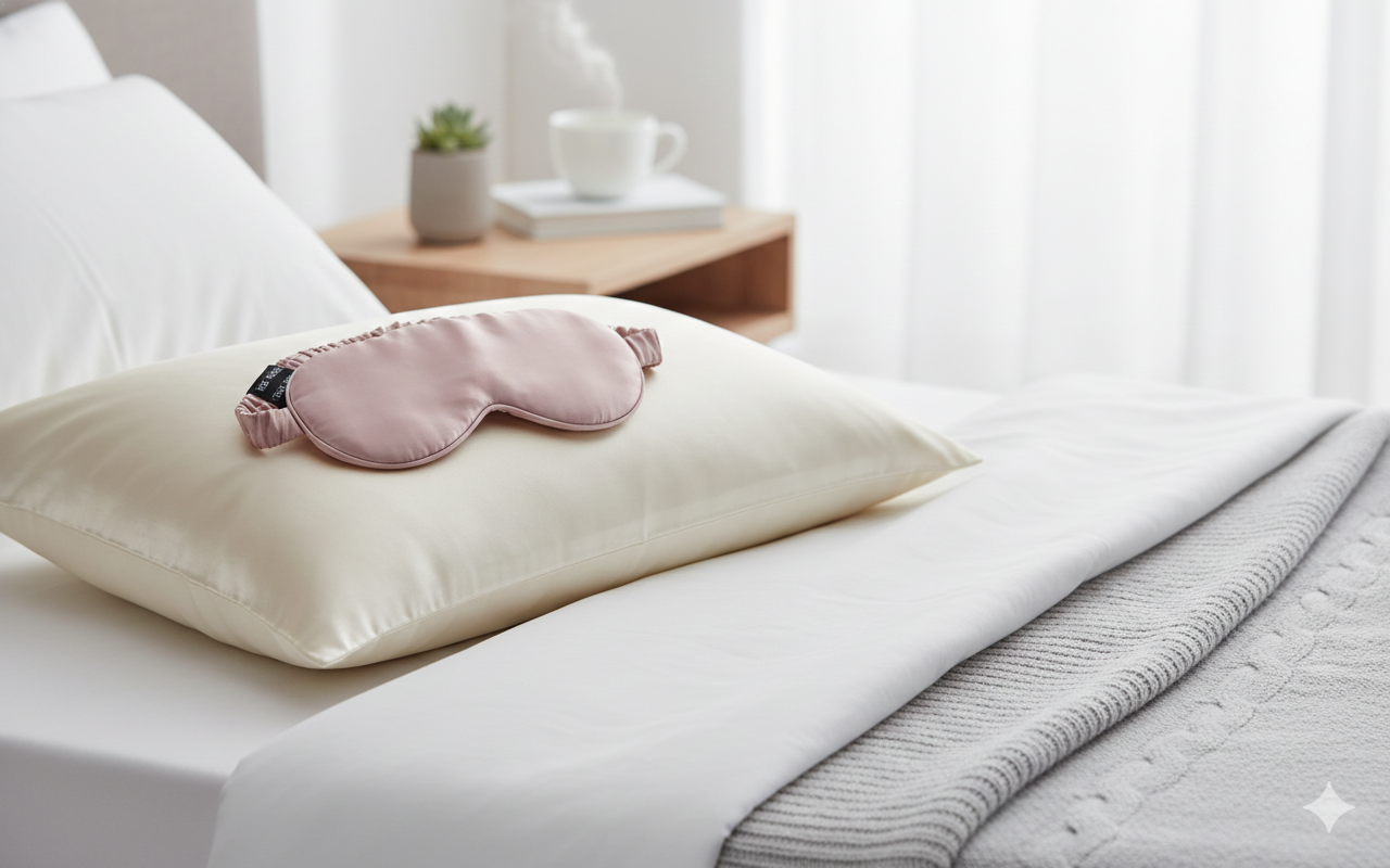 Blissful Sleep Mulberry Silk Eye Sleep Eye Mask - Mauve