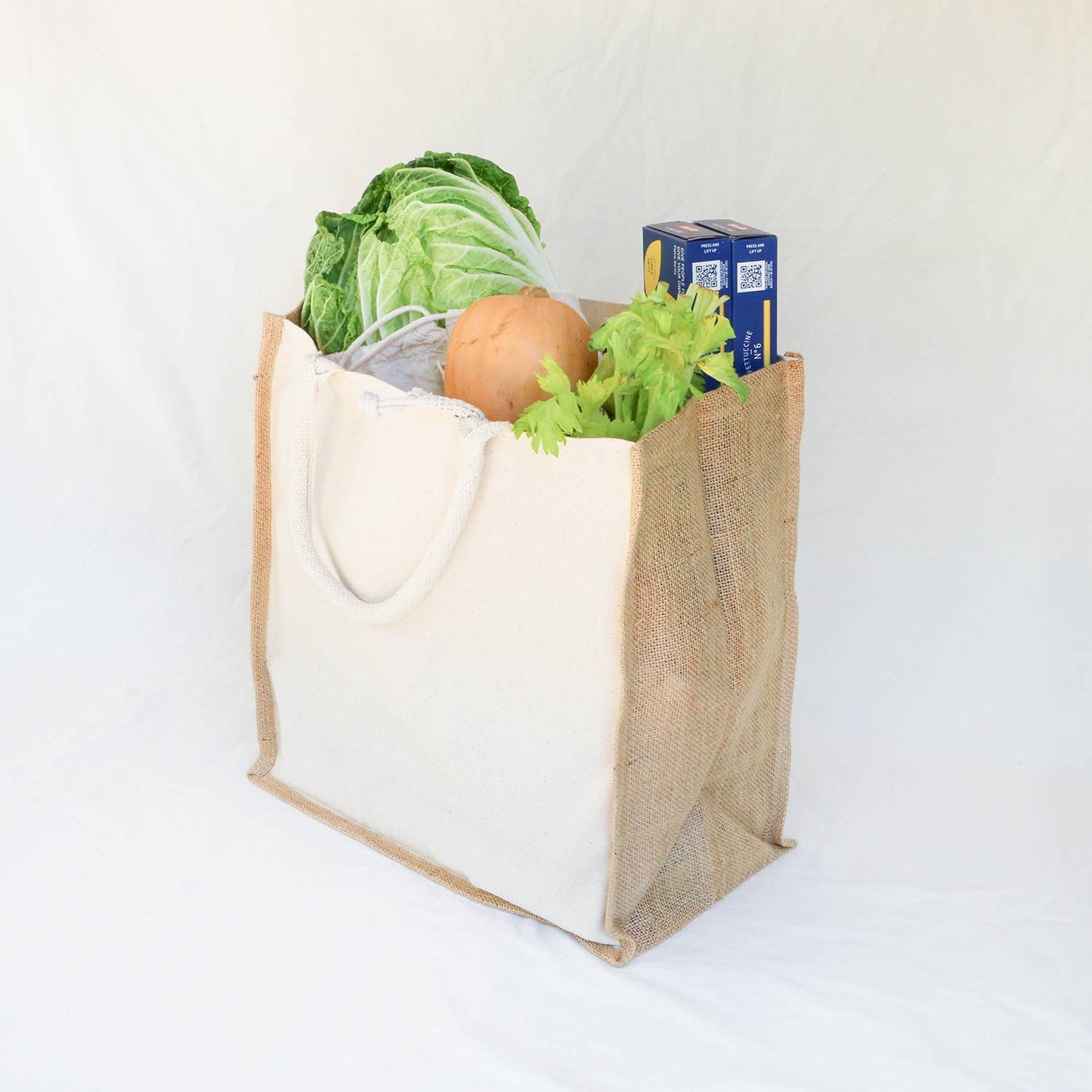 Organic Canvas & Jute Tote -Simple Ecology