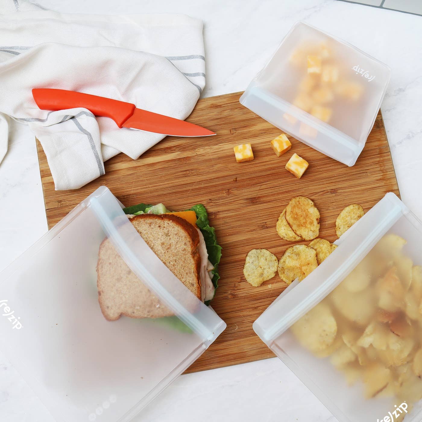 Reusable Flat Sandwich Bags - 2 Pack