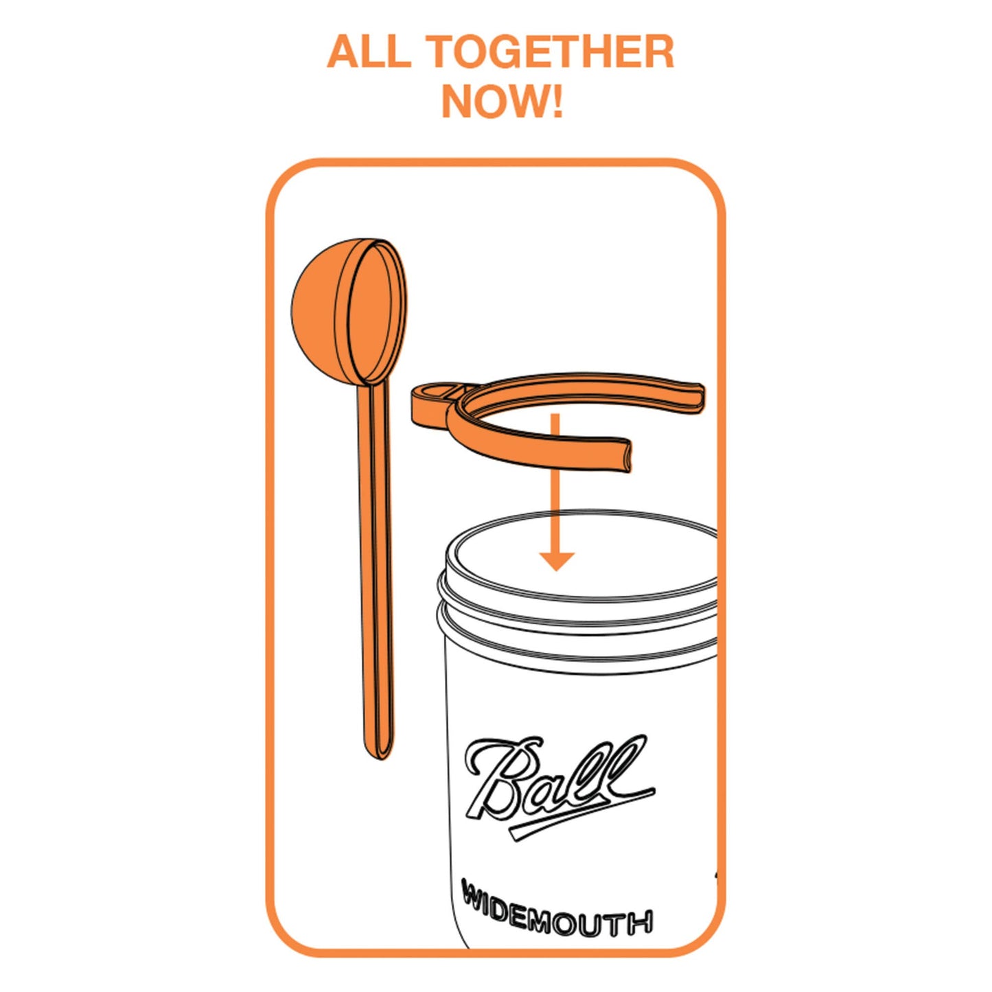 Fox Run Brands - Jarware Coffee Spoon Clip for Wide Mouth Mason Jar
