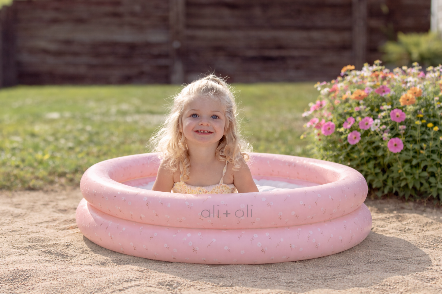 Ali+Oli - Ali+Oli Two-Ring Inflatable Kiddie Pool (Peony)