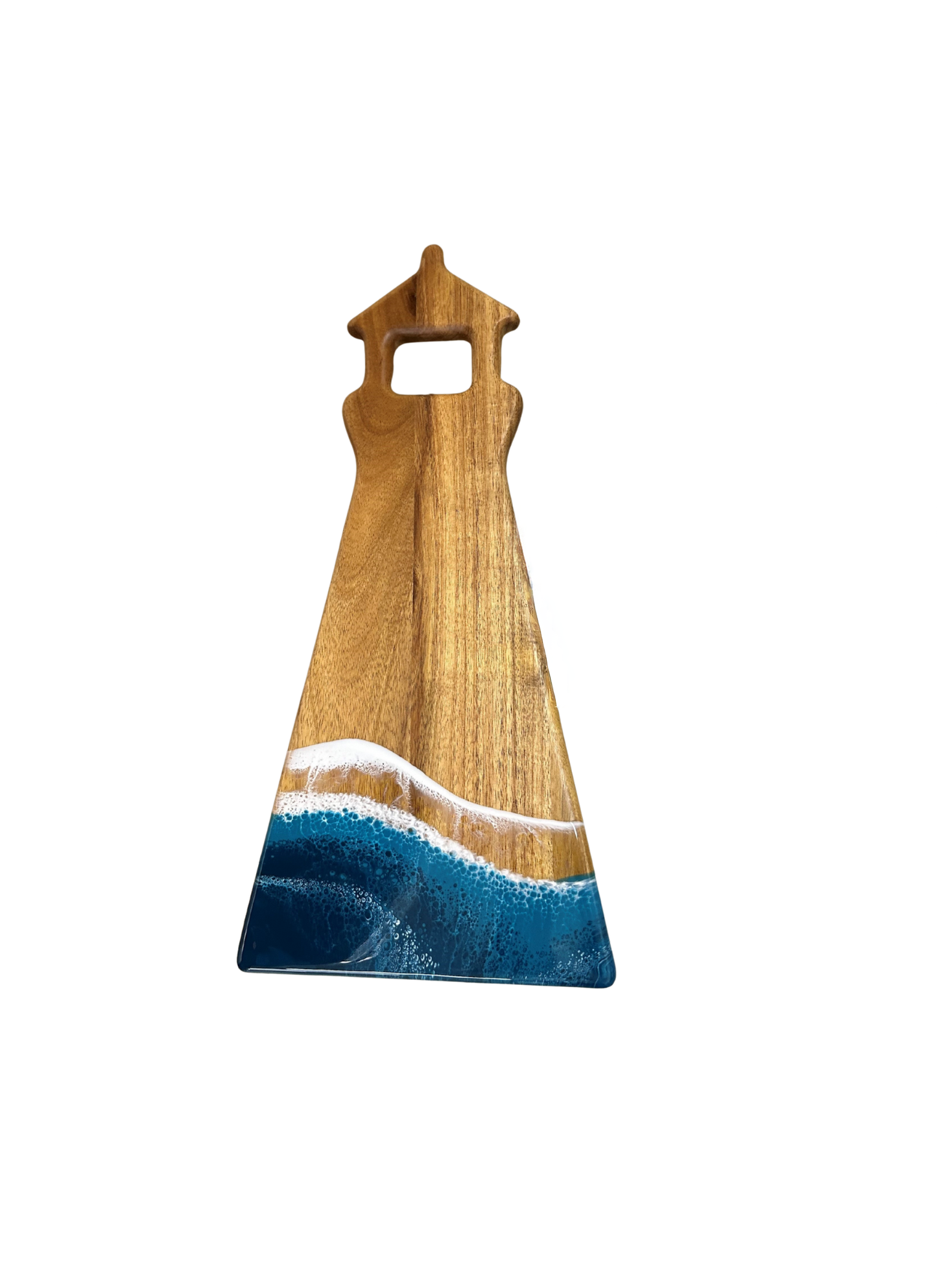 Light House Shaped Acacia Resin Board (NO TARIFFS)