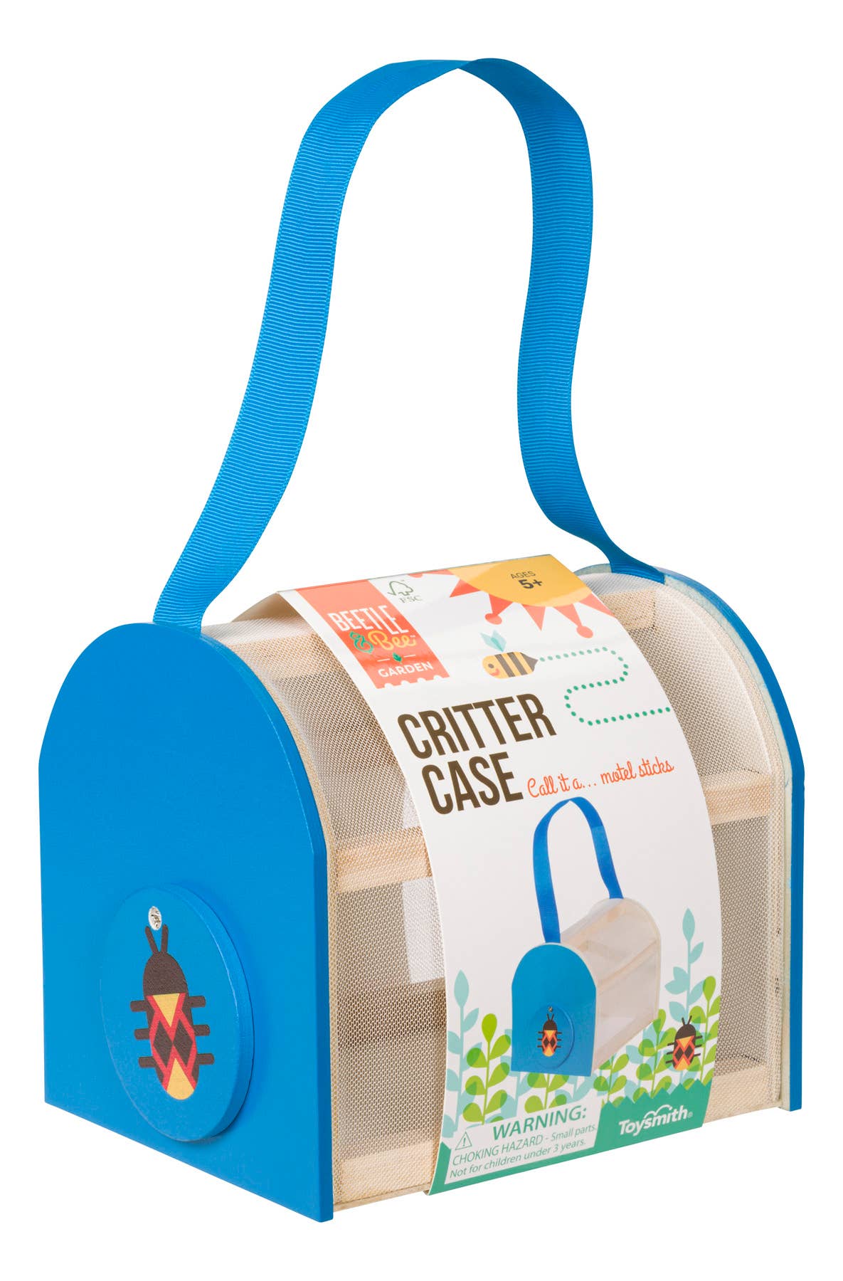 Toysmith - Beetle & Bee Critter Case  Certified Wood-Outdoor Play