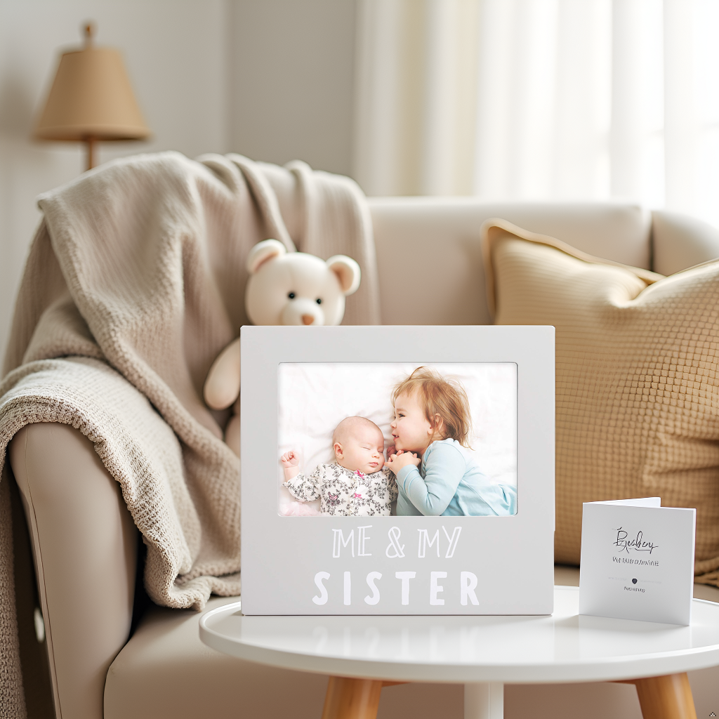 Pearhead - Me and My Sister Sentiment Picture Frame, Gray