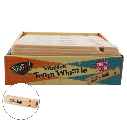 Toysmith - Neato! 7.5" Classic Wooden Train Whistle- Retro Classic