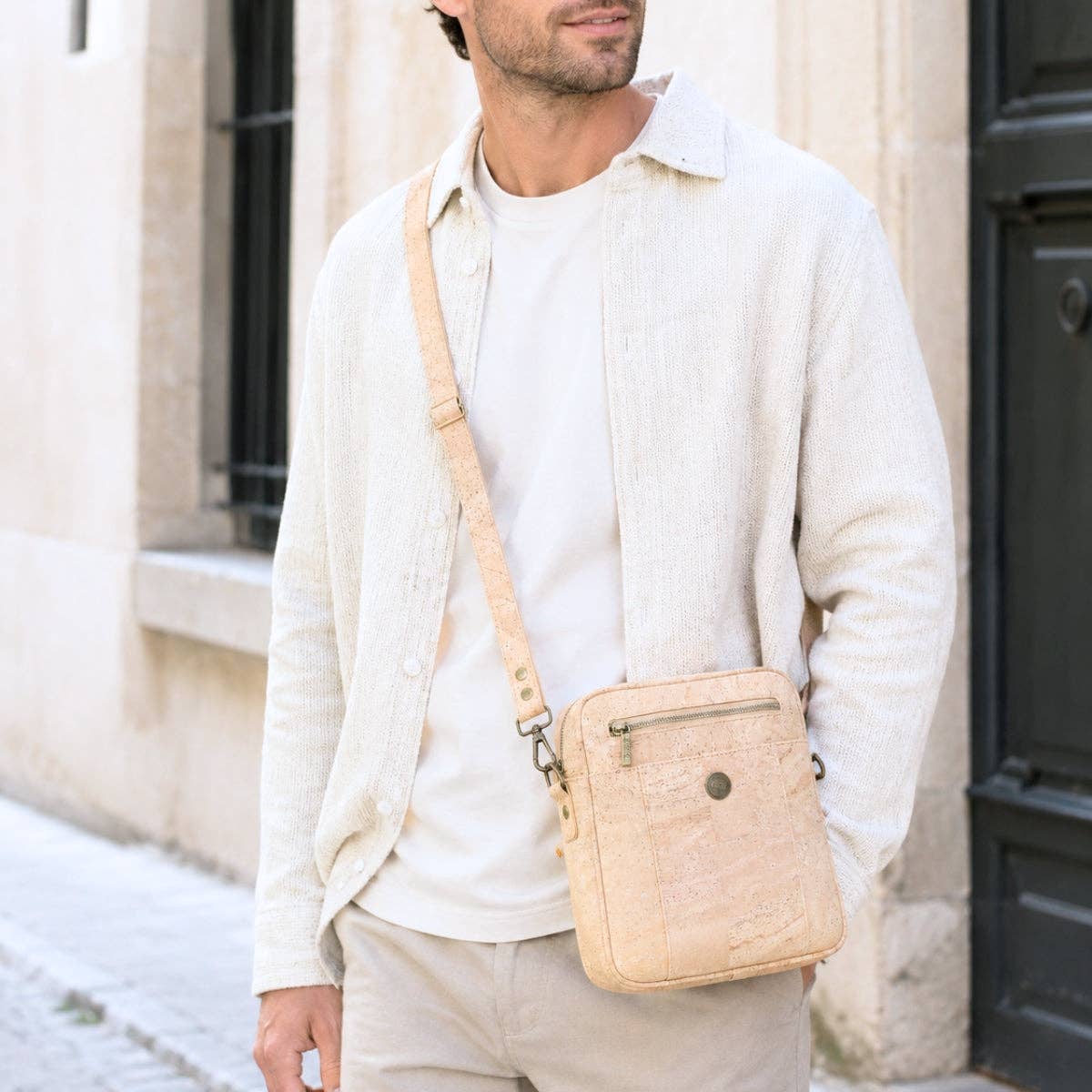Men's Large Capacity Cork Crossbody Bag BDCS-BAG-2313