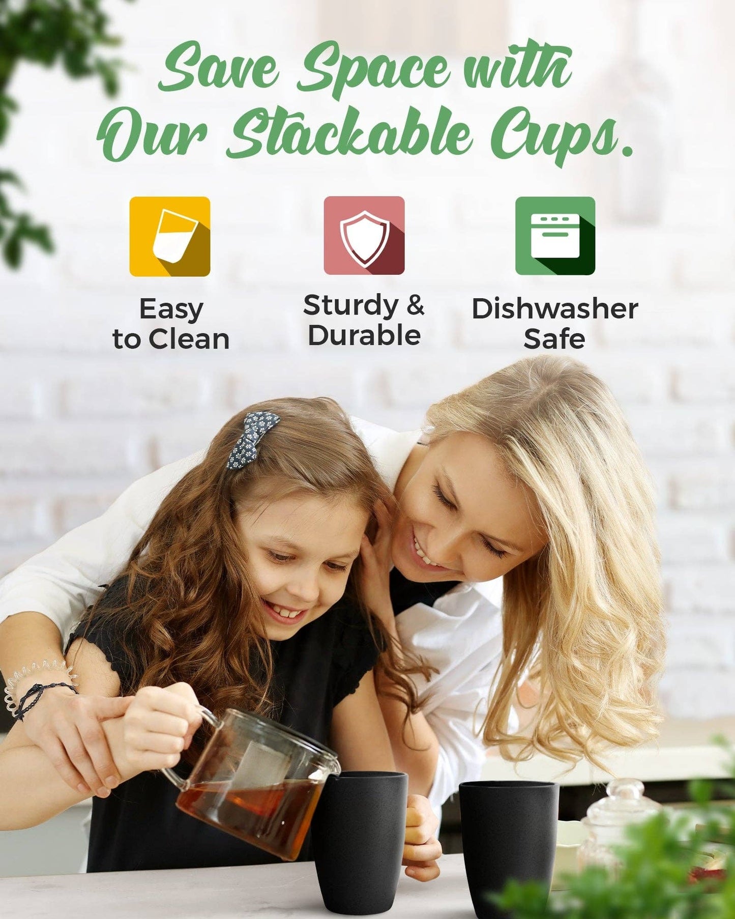 Greendish - Eco-Friendly Wheat Straw Drinking Cups Sets Lightweight