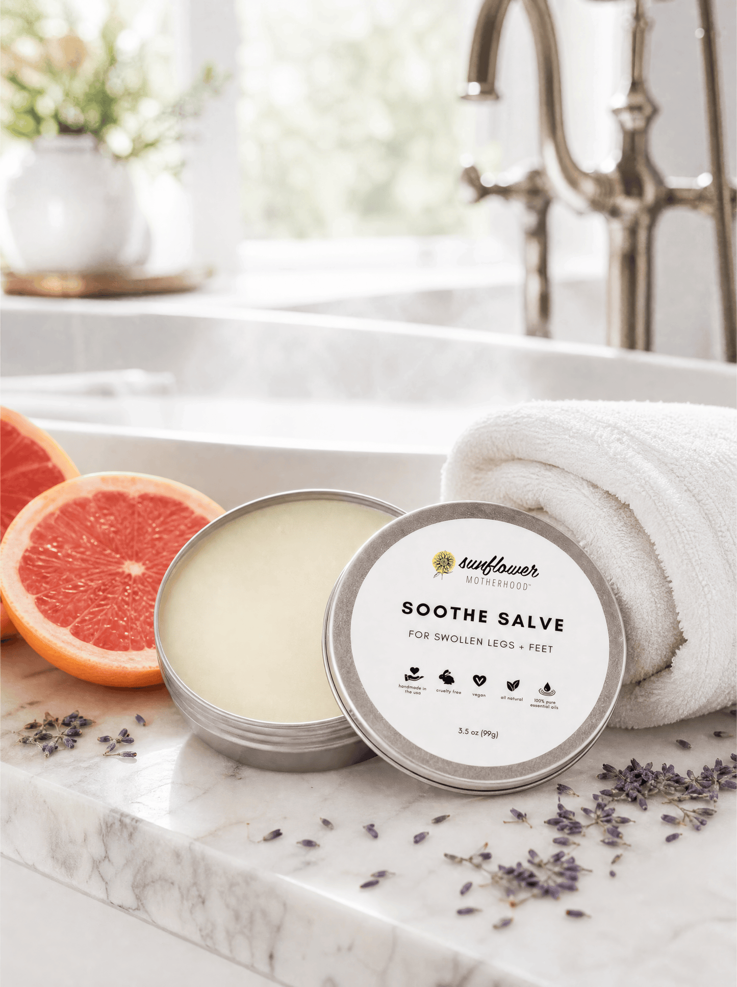 Sunflower Motherhood - Soothe Salve for Swollen Legs + Feet For Pregnant Moms