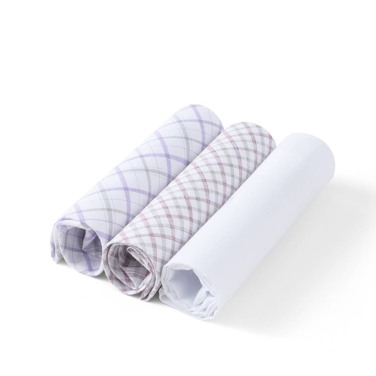 Men's Cotton Solid, Striped & Plaid Gray Handkerchiefs