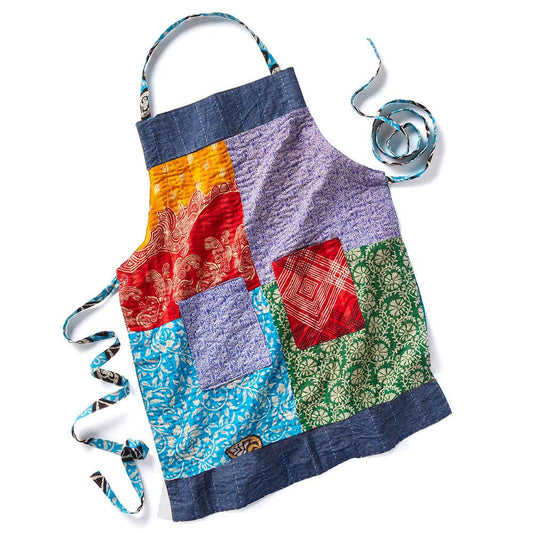 SERRV International - Upcycled Sari & Denim Apron