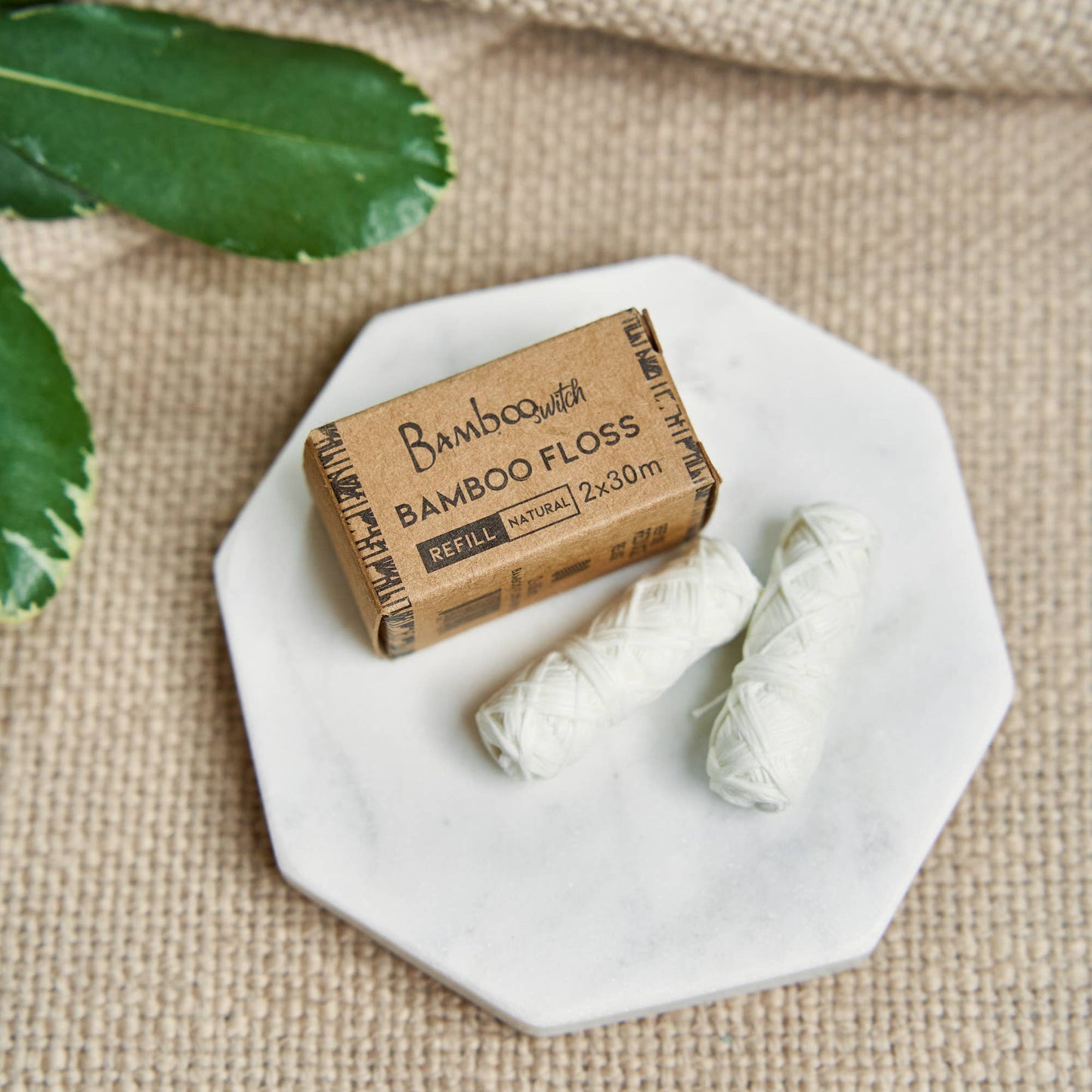 Natural White Bamboo Floss Refill 2 Pack | Earth Day Best